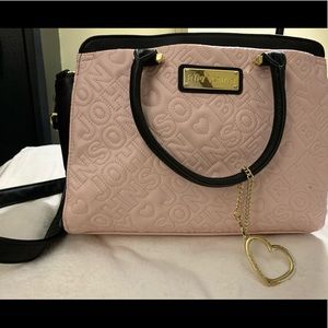 Betsey Johnson Pink and Black Handbag